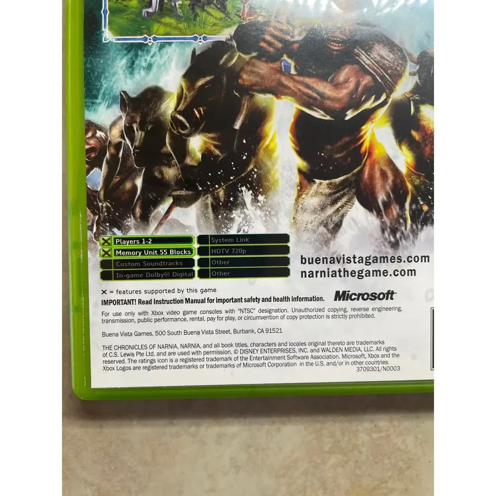 Xbox Game The Chronicles of Narnia: The Lion, the Witch and the Wardrobe